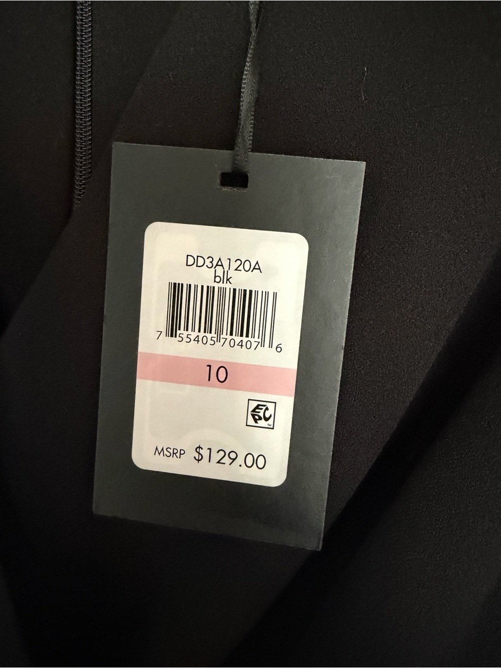 DKNY NWT Black Twist-Front Sheath Dress - Picture 2 of 4